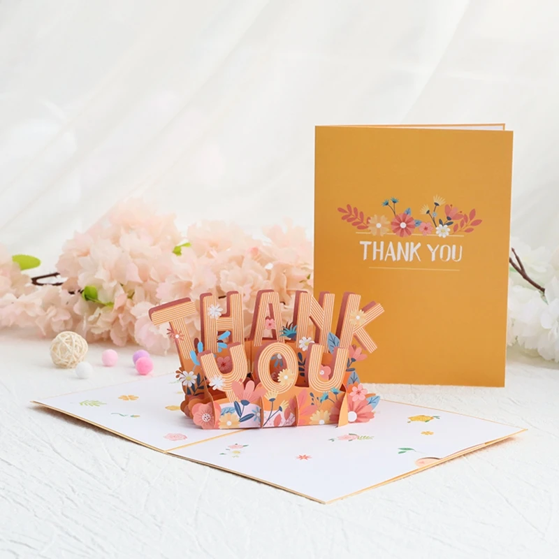 3D Pop Up Cards Thank You Mothers' Day Greeting Card with Envelope for Mom Gift