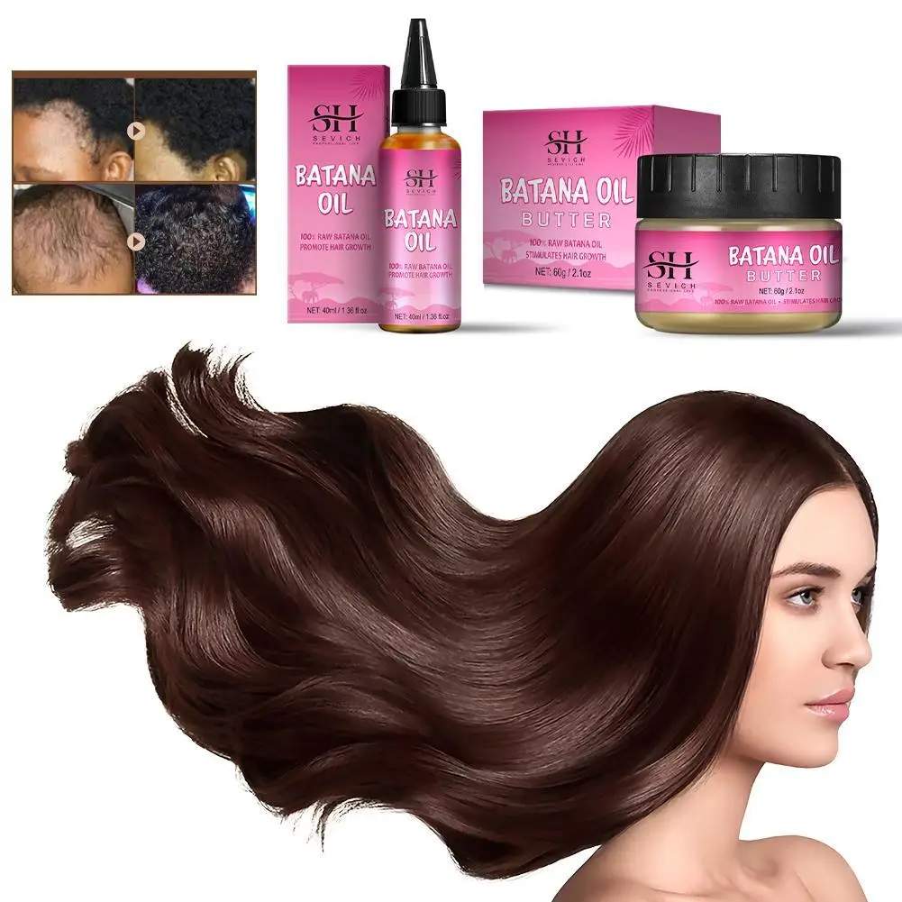 Óleo de Batana para o crescimento do cabelo, 100% puro, óleo autêntico para cabelos mais grossos, mais cheios, anti-perda de cabelo, creme