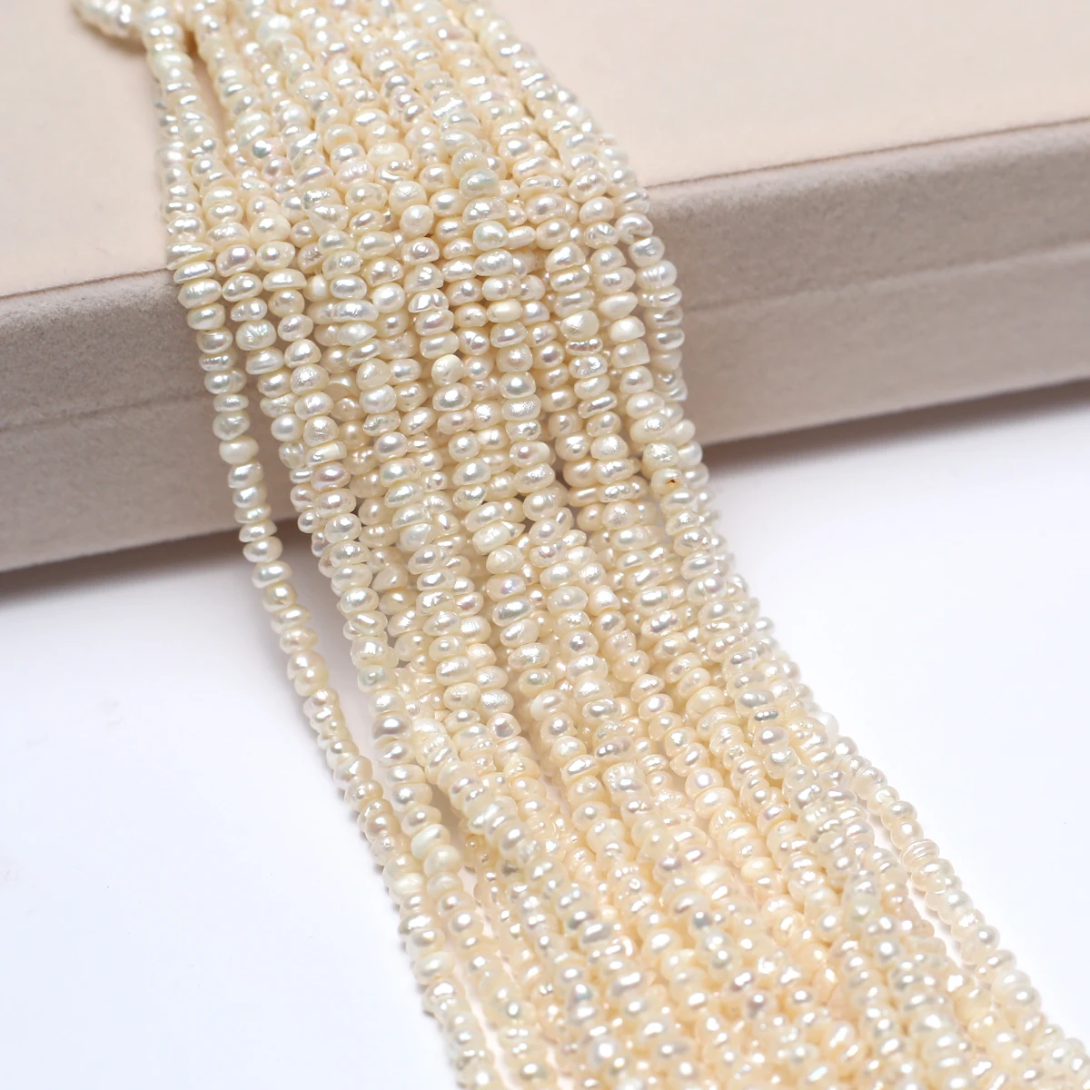 Fine Natural Zhuji Freshwater Pearl Beads Flat Small Tiny Pearl Bead for Jewelry Making Diy Necklace Bracelet Accessoires