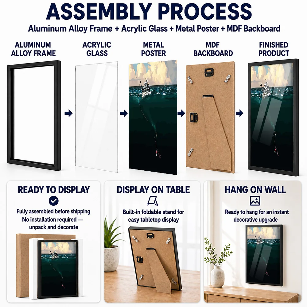 Dredge Metal Posters With Aluminum Alloy Frame Personalized Photo Gaming Inspired Wall Art For Home Office Video Game Fan Gift