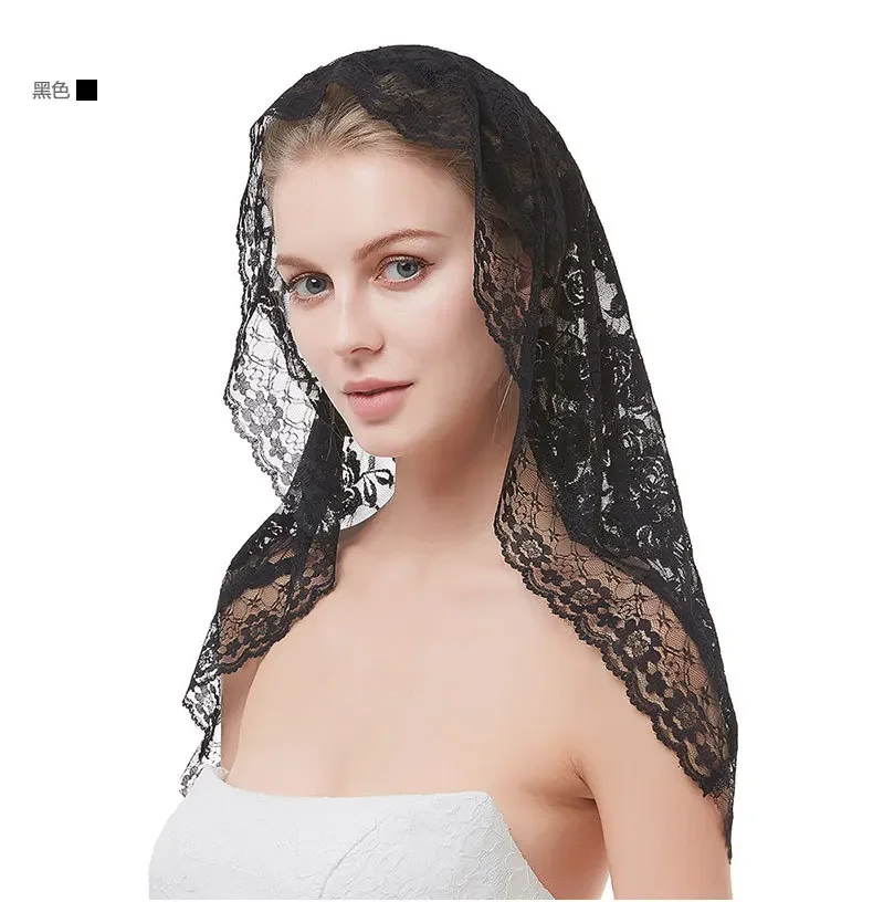 Women Wedding Dress Veils Black  Lace Short Bridal Hair Veil Bride Marriage Party Accessories