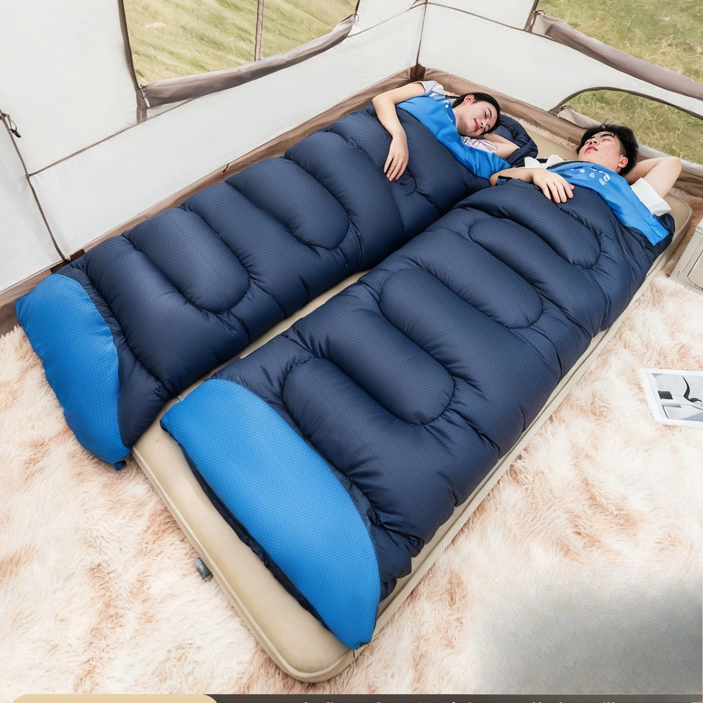 Outdoor camping, thickened cold protection in winter, universal sleeping bag for adults and children, quilt to keep warm