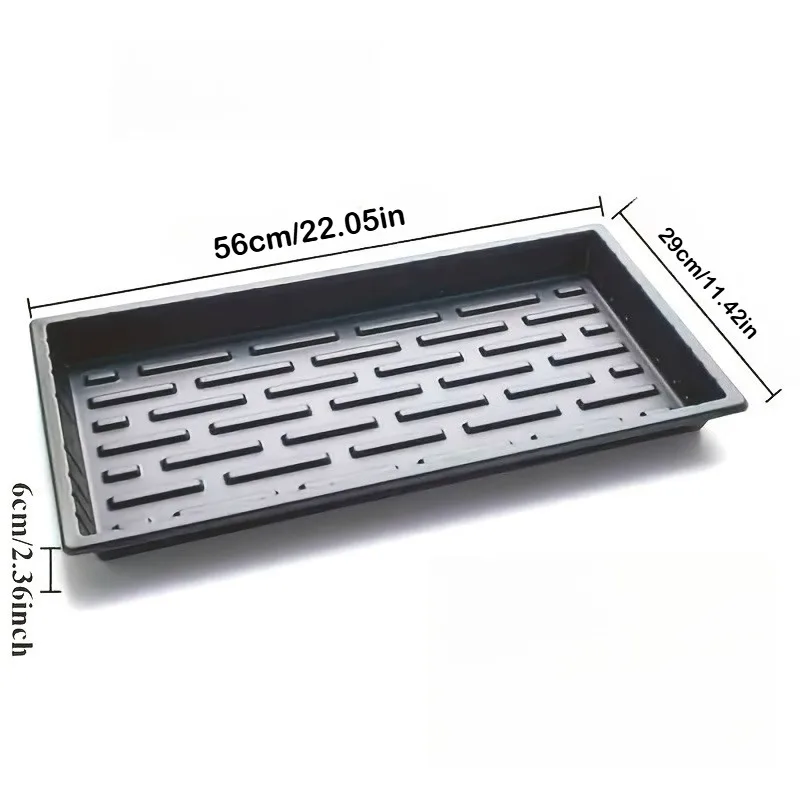 6 Pack Plant Nursery Trays 53.34cm×27.94cm 6.1cm Deep Heavy-Duty for Transplanting and Growing Microgreens in 72/128-Hole Trays