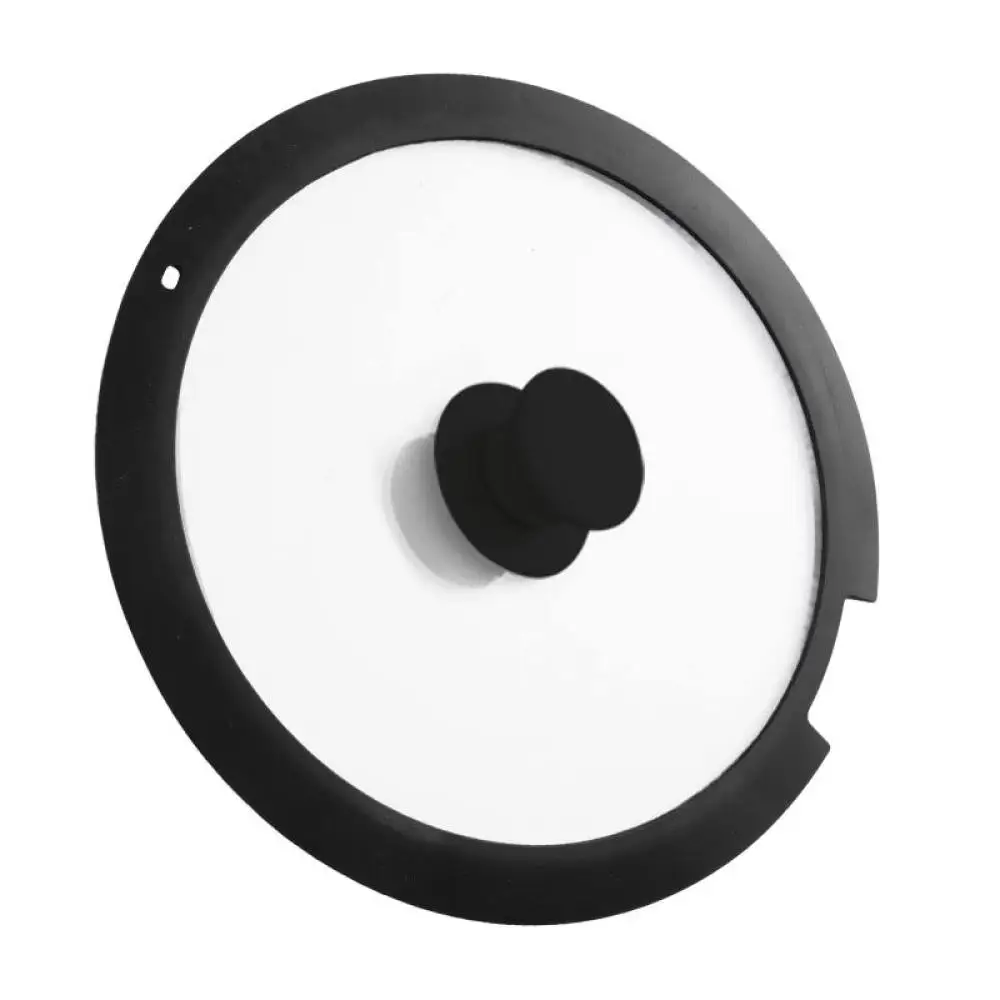 Durable Kitchen Pot Lid Silicone Tempered Glass Visible Cookware Cover Replacement For Skillet Saucepan Steam Tight