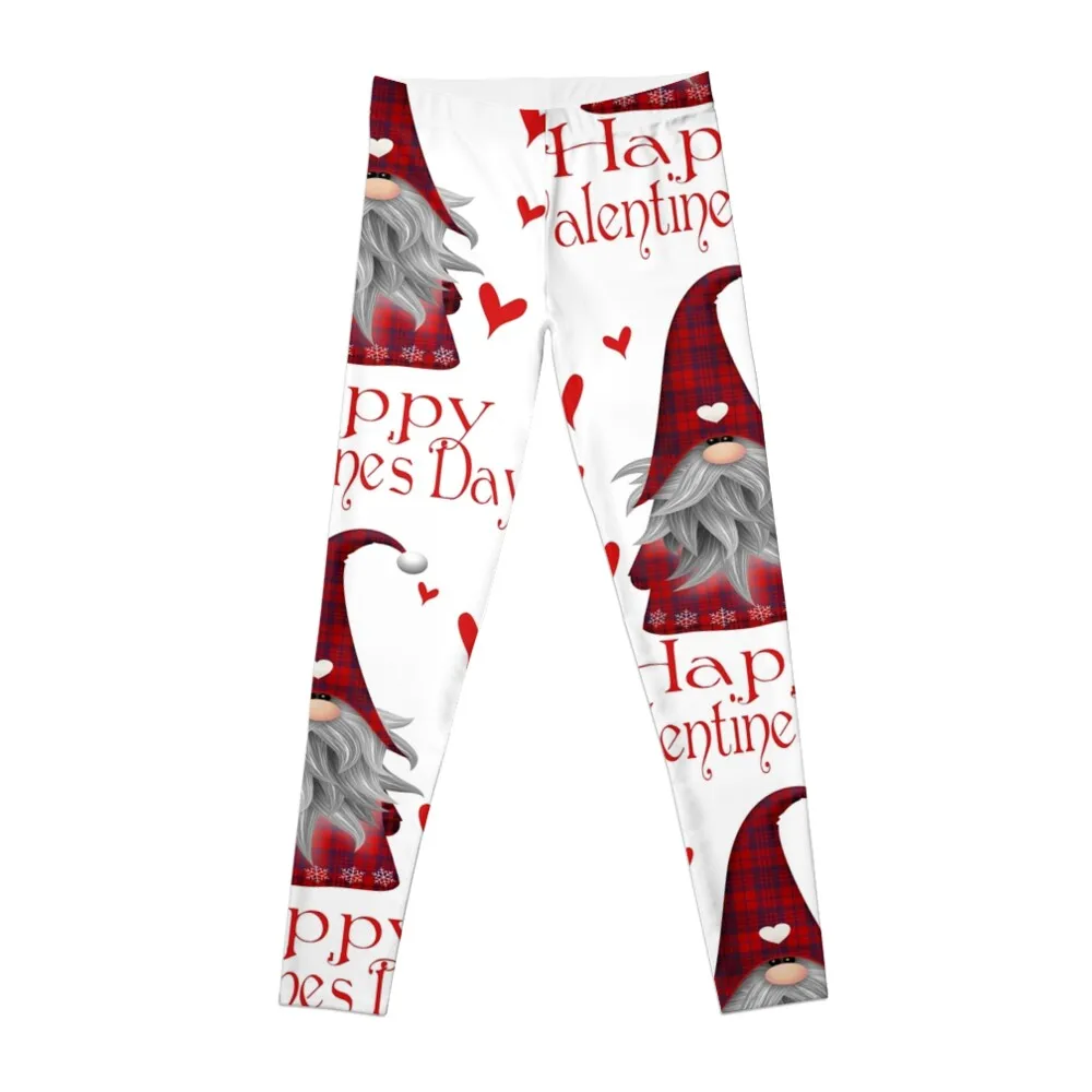 

Happy Valentine's Day Gnome Plaid T Shirt, And Accessories, Cute Heart Gifts, Cute Garden Gnome Valentine Shirt Leggings