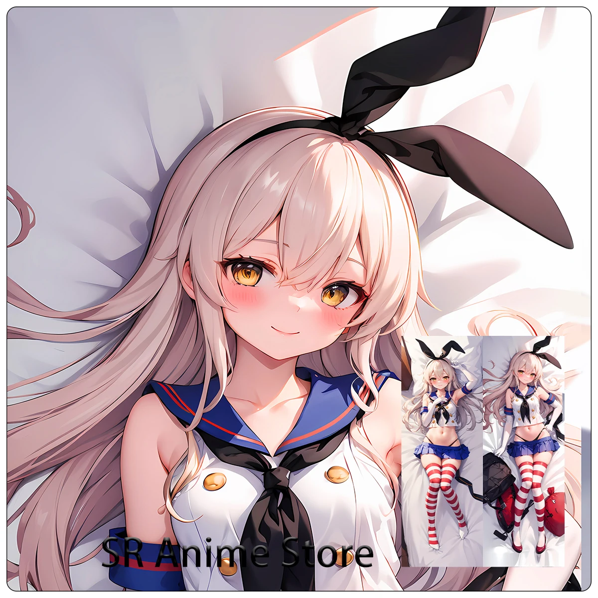 Dakimakura Anime Kantai Collection Taiho Hugging Body Pillow Cover Holiday Gifts Double-Side Print 2WAY Shimakaze Pillowcase