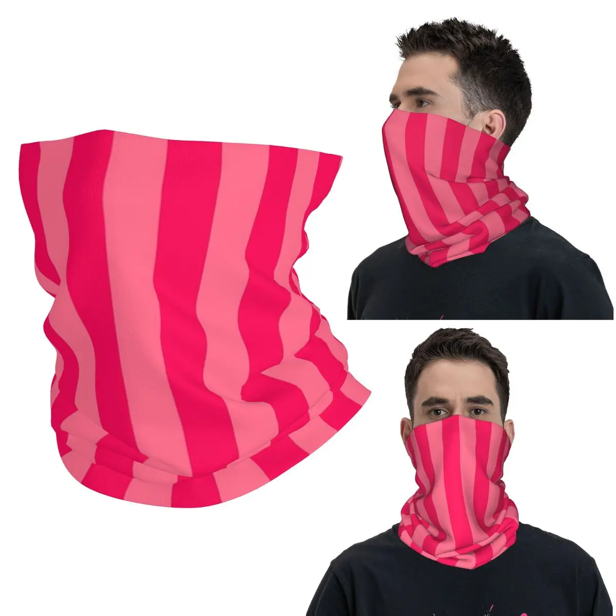 

Bold Vivid Vetical Stripped Pattern Bandana Neck Gaiter Printed Wrap Mask Scarf Face Mask Running Unisex Adult Winter