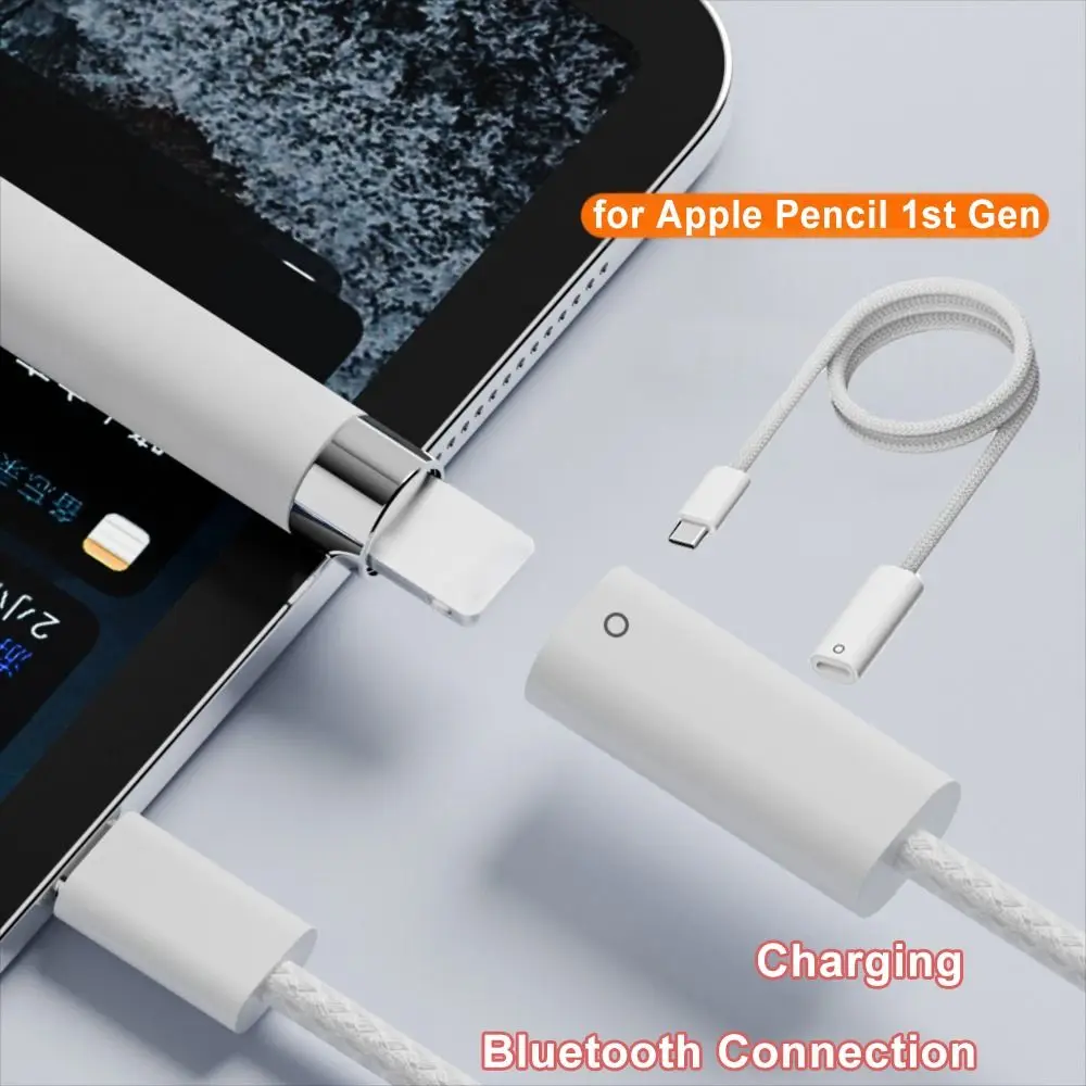 50/100cm Pencil Charger Adapter USB Type-C to Pencil Converter for Apple Pencil 1st Generation for iPad 10/11th Gen