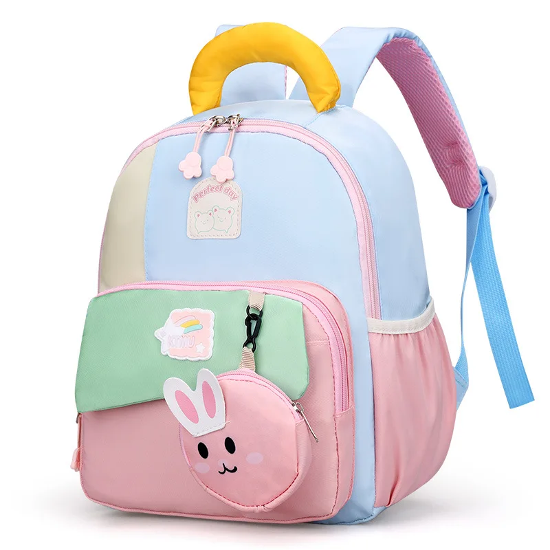 

Легкий дышащий нейлоновый многоцветный и доступный рюкзак большой вместимости для детского сада с милым котом и медведем