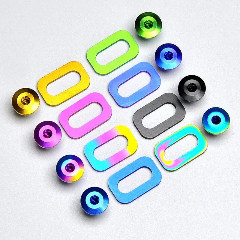 12Pcs Titanium Alloy Pedal Cleat Bolts Spacer for Look Bicycle Mountain Bike Tiremet