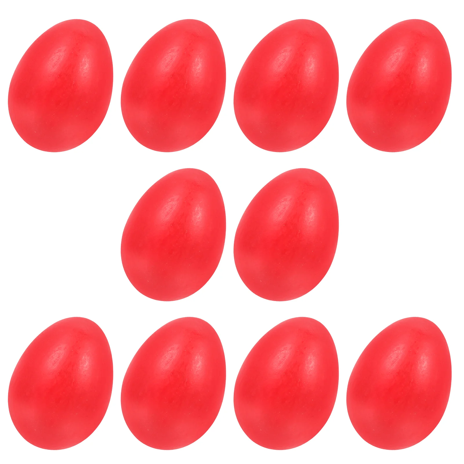 

10 Pcs Egg Imitation Eggs Simulation Easter DIY Decors Red Wooden Model Dye Greek Party Child