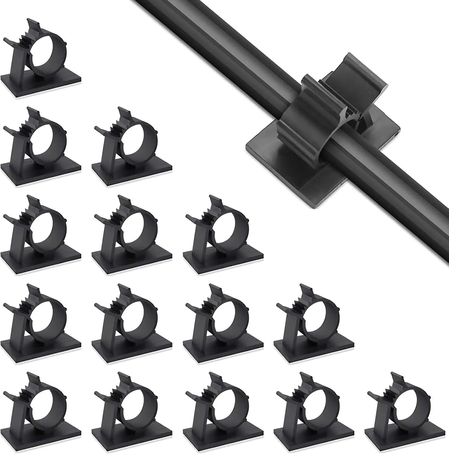 5/10pcs Adhesive Cable Organizer Clips Table Cable Management Adjustable Cord Holder For Car PC TV Charging Wire Bobbin Winder