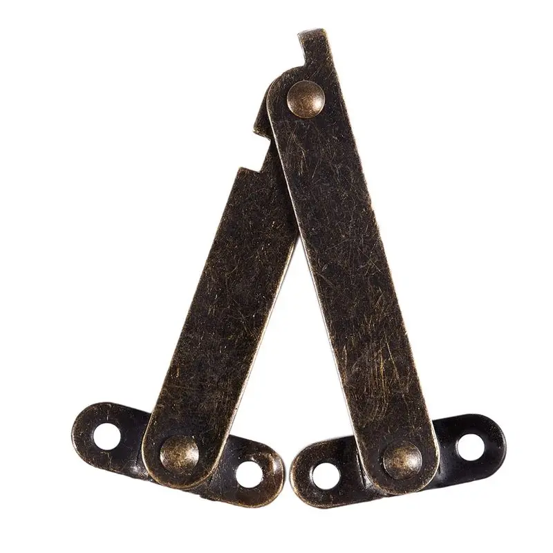 Furniture Box Rotatable Folding Lid Support Hinge Bronze Tone 24Pcs