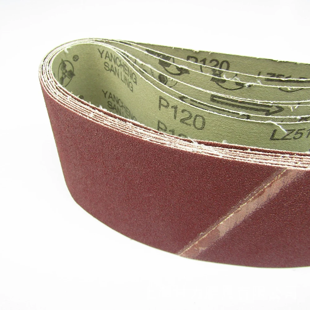 

5pcs 75*533mm Sanding Belt 60-240 Grits Abrasive Band Sanding Screen Belt Soft Cloth For Wood Soft Metal Polishing Tools