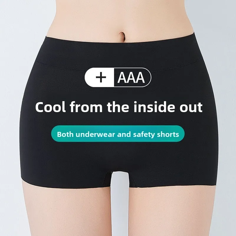 سراويل نسائية من الحرير الجليدي Se Sl رفيعة للصيف والتحكم في البطن ورفع المؤخرة سراويل تنورة Jk