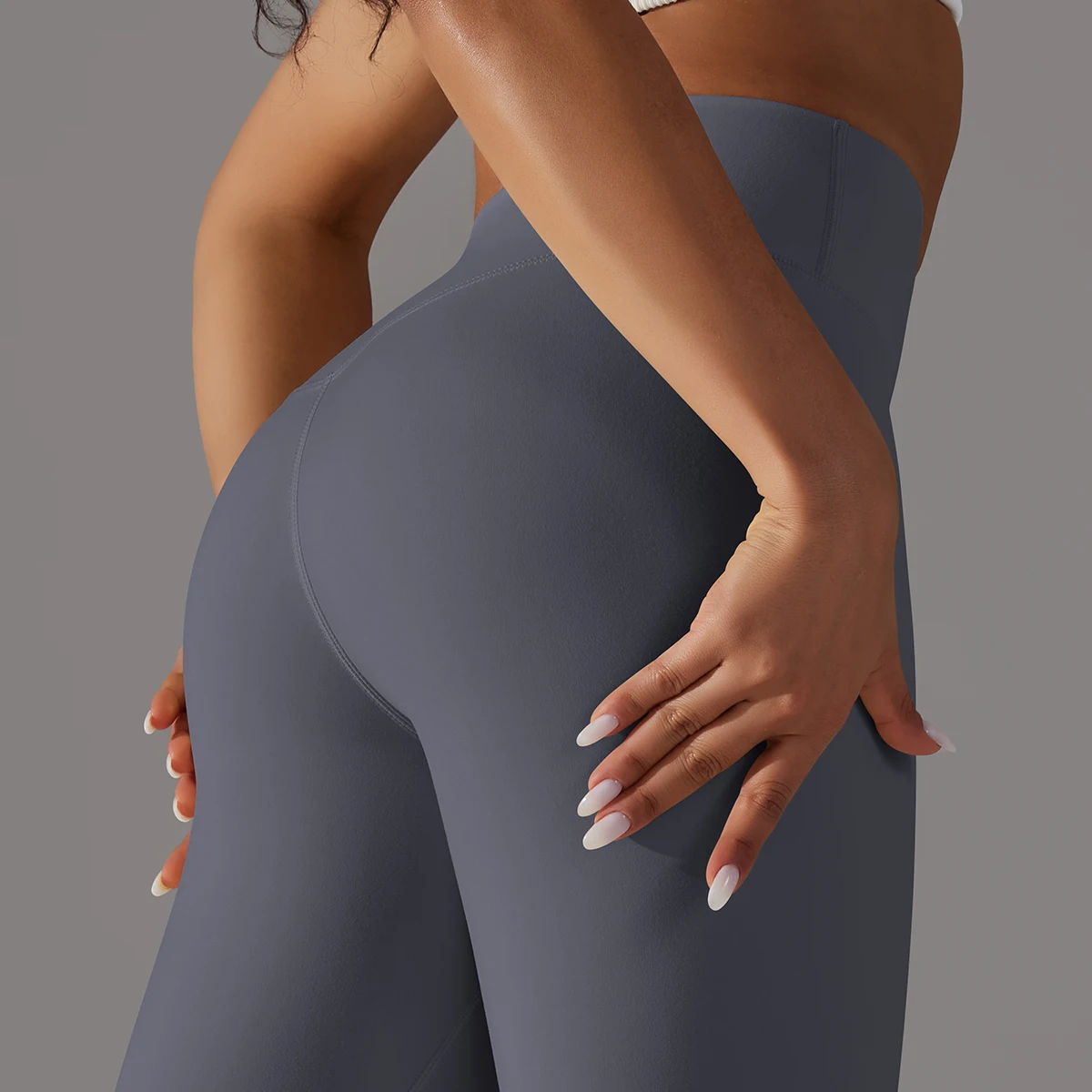 

High Waisted Quick Drying Legging Yoga Pants Push Up Workout Solid Color Yoga Leggings High Stretch Naked Trousers Women Legging