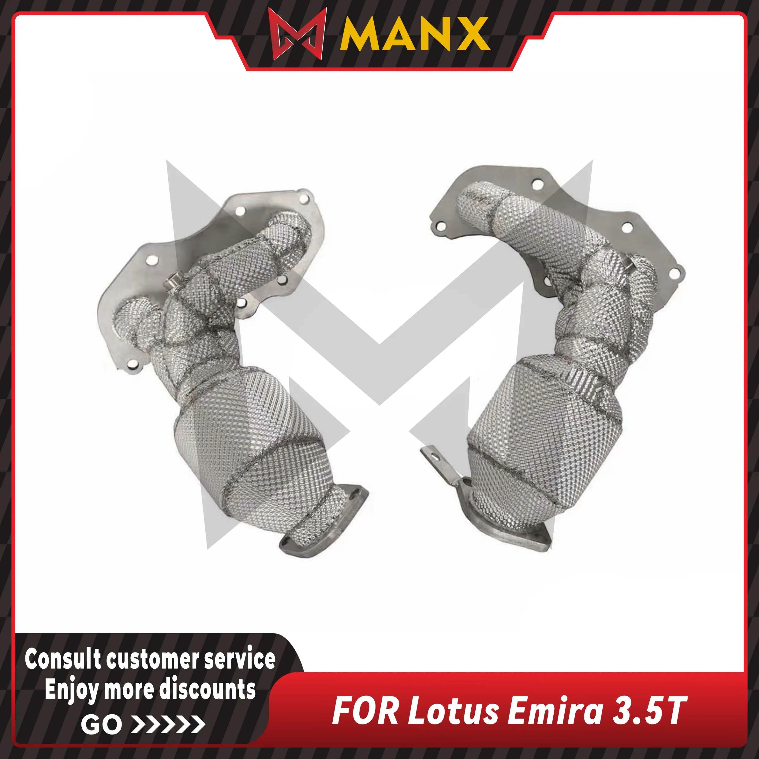 

MANX Manifold Suitable for Lotus Emira 3.5T Stainless steel Performance Exhaust System Accessories with Heat shield