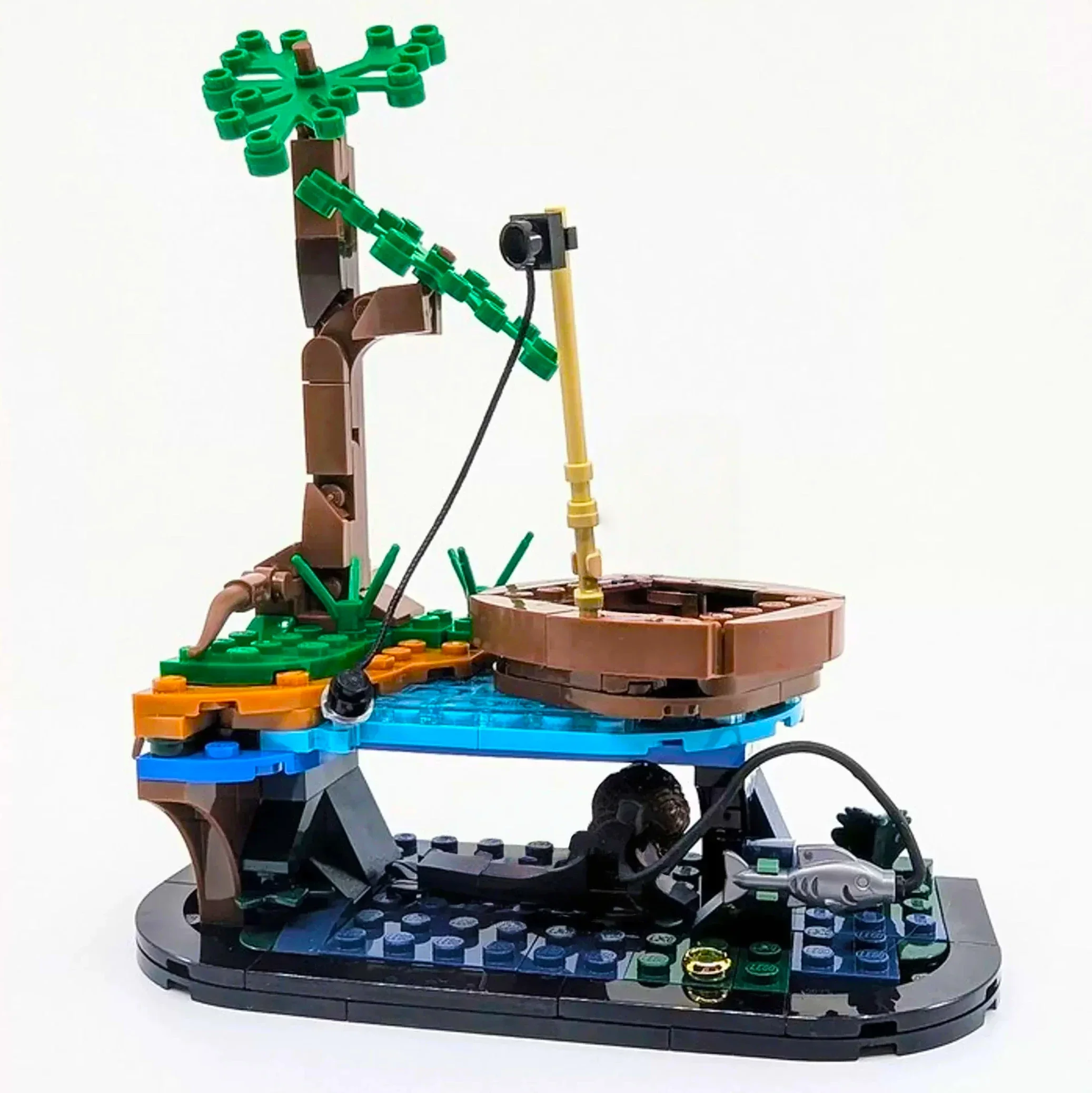 

Creative The Lord of the Rings: Sméagol & Déagol Building Blocks Ship Boat Assembling Ornaments Bricks Christmas Boy Toy Gift