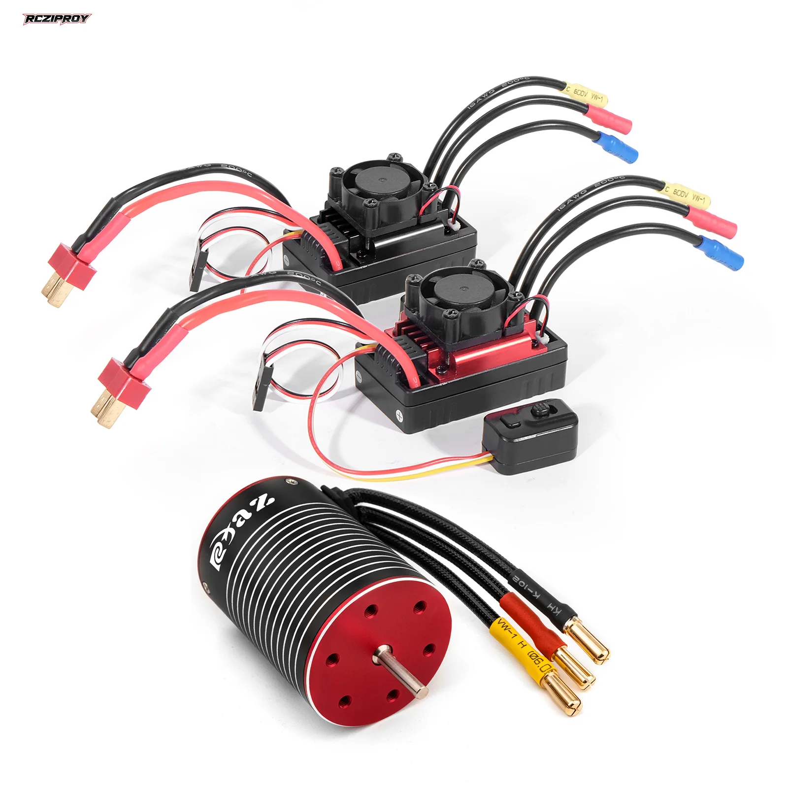 Zestaw bezszczotkowy RCZIPROY Silnik 3650 Regulator obrotów 60A Odpowiedni do samochodów/łodzi RC w skali 1/10 Axial SCX10 Tamiya Traxxas Short Truck Off-Road