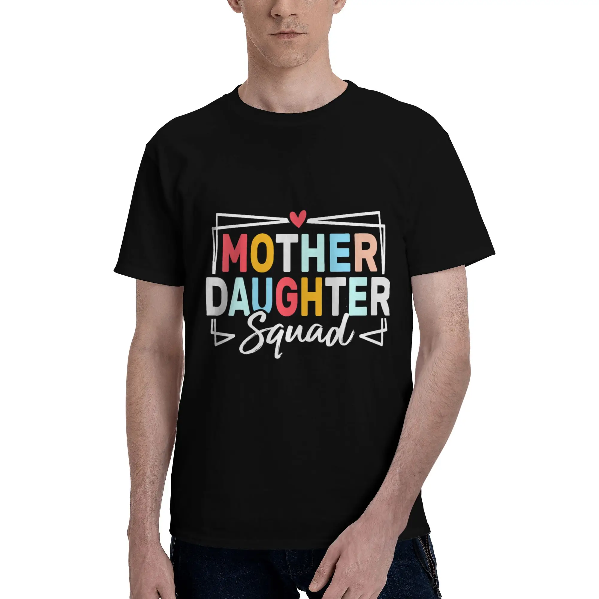 Mother Daughter Matching mom and Daughter Squad Men T-Shirt Clothes  Tee Shirt Short Sleeve fugees Cotton