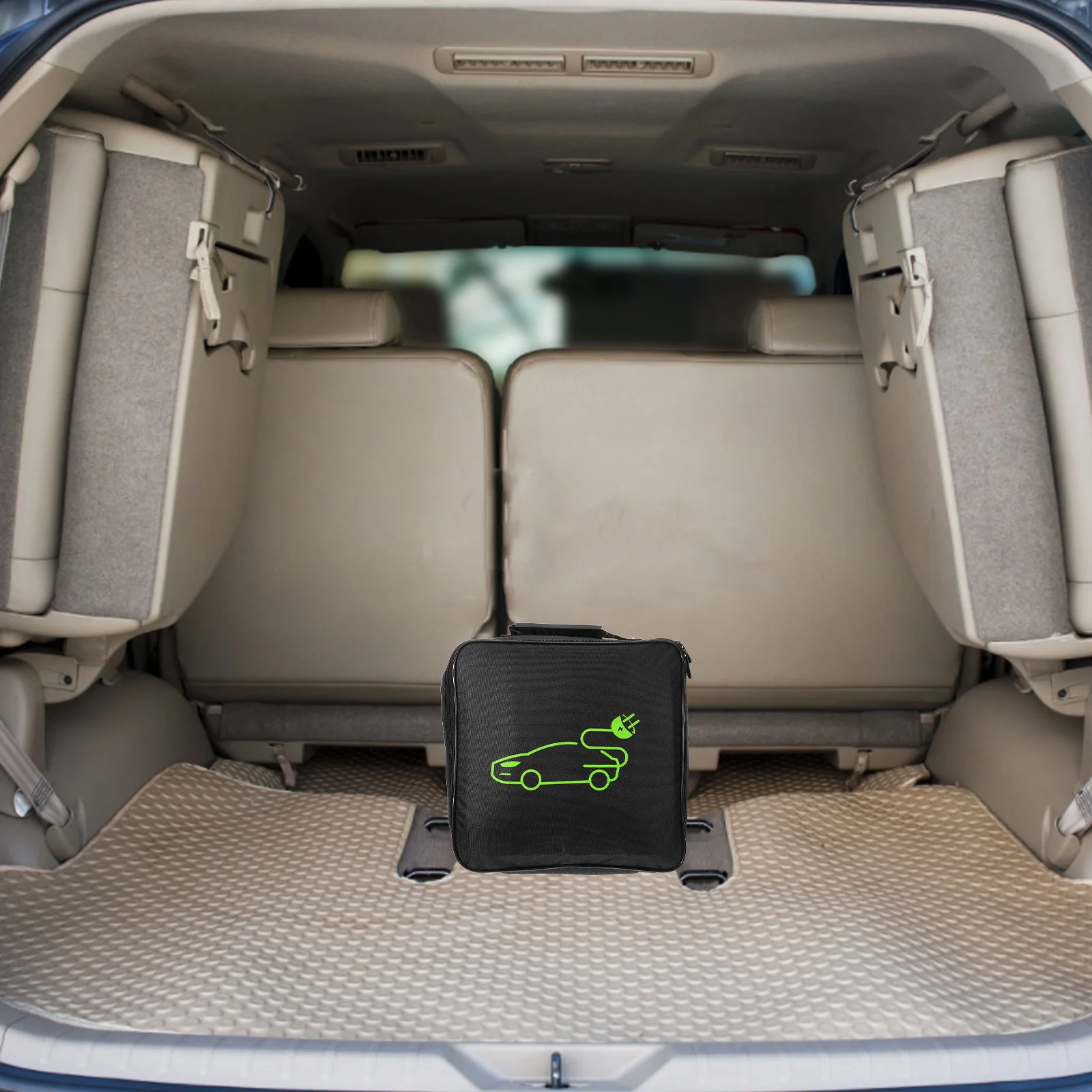

Charging Cable Storage Bag EV Organizer Lightweight Portable Car Oxford Cloth Cotton Material Waterproof Design For
