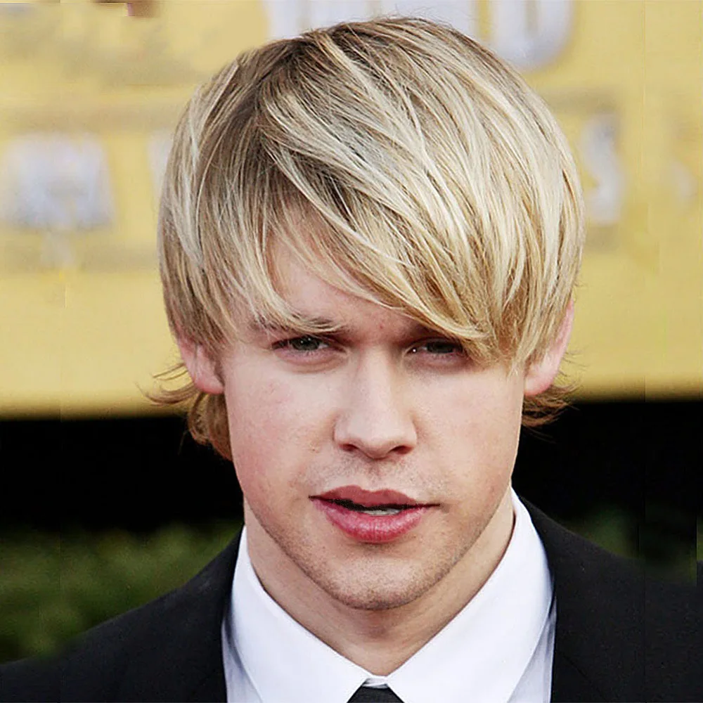 

Short Mens Wigs for Men Short Hair Costume Cosplay Party Wigs Mens Synthetic Hair Wig Bangs Brown Blonde Mixed Wigs for Man