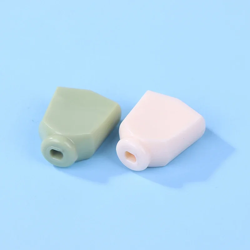 Afinadores de guitarra eléctrica popular, mango de cabeza de botón, mango de sombrero, mano trapezoidal de plástico sin tornillos de instalación, 6 uds.