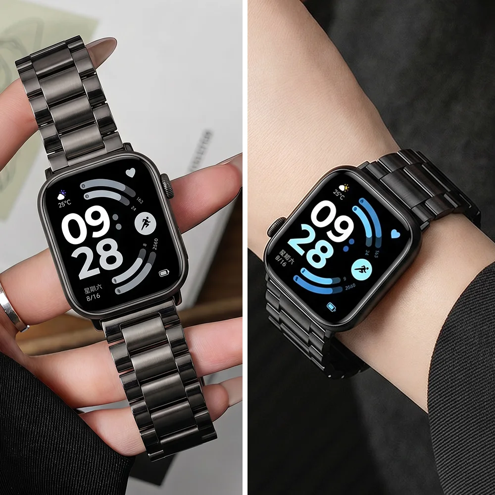 Correa de Acero Inoxidable para Xiaomi Mi Band 10Pro/9Pro/8Pro, Brazalete para Reloj Inteligente Redmi Watch 4 5 6, Correa de Repuesto