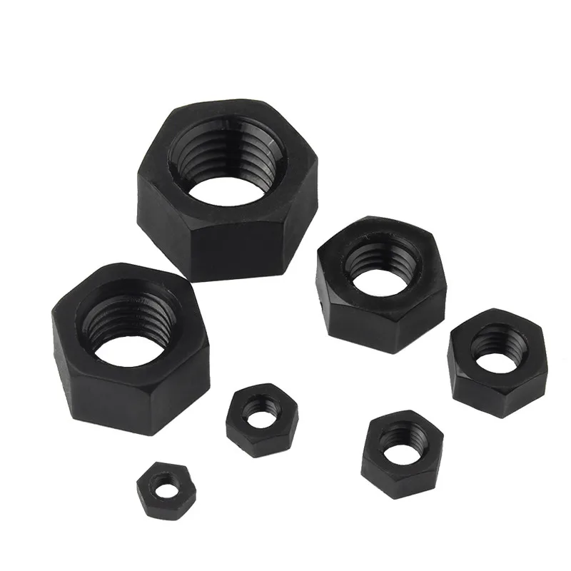 50Pcs Black Nylon Hex Nuts M2 M2.5 M3 M4 Plastic Hexagon Fasteners for PCB Board Electronics