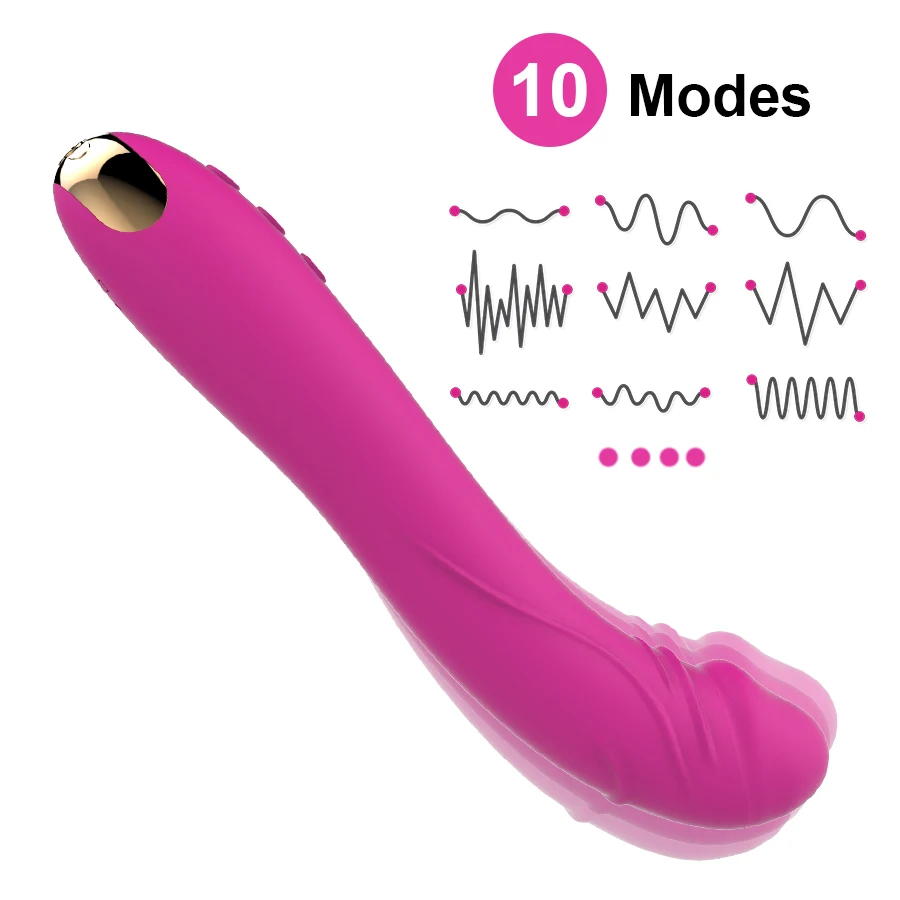 Soft Silicone Dildo Vibrator for Women 10 Vibration Massager G Spot Stimuliaton Sex Toys Female Masturabtion