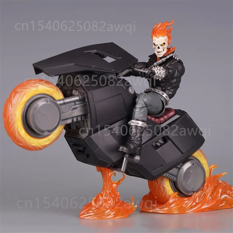 Marvel Ghost Rider Figure With Miotorcycle Hell Cycle Battle Car 85th Anniversary Marvel Legends Series Action Figure Model Toys view 3