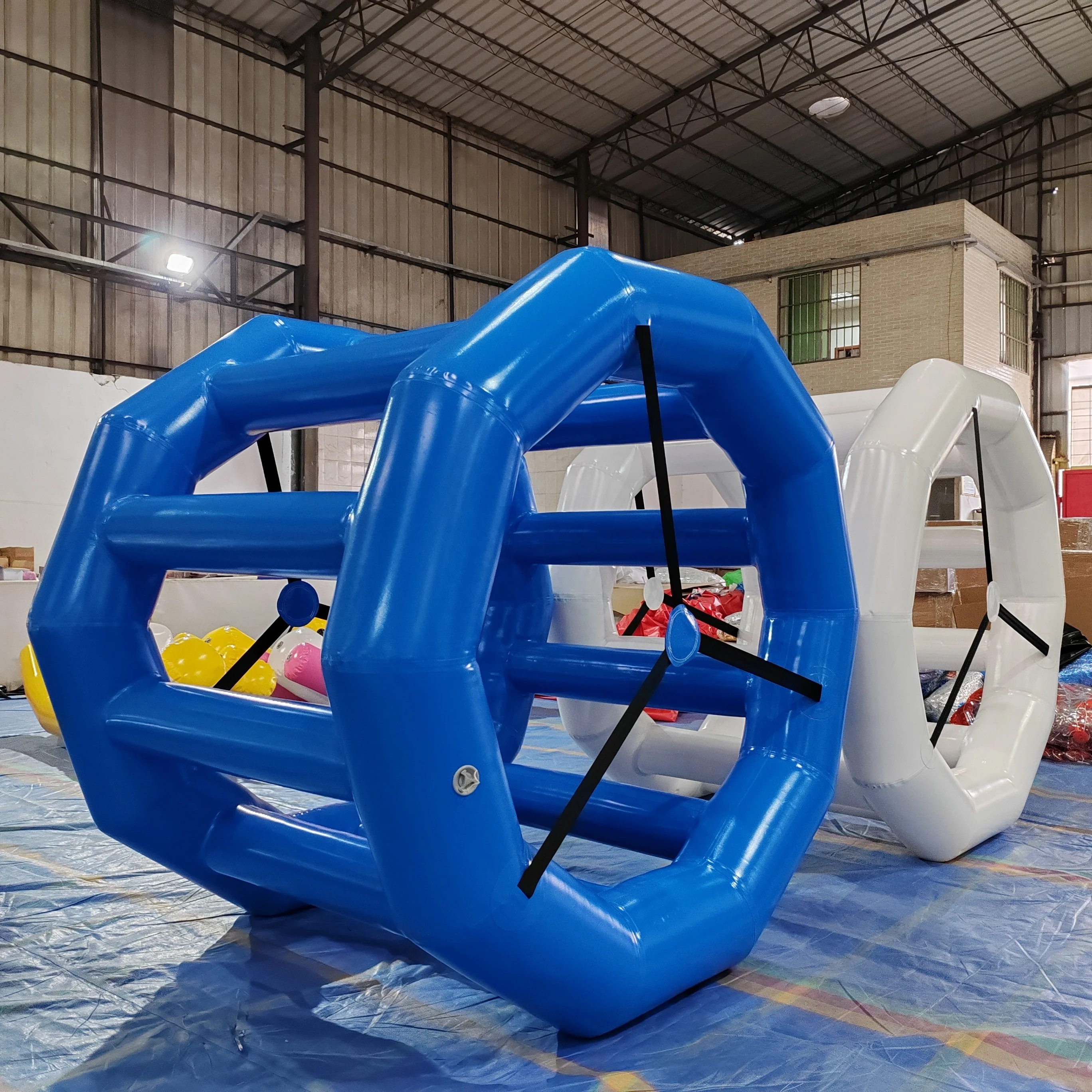 Custom Inflatable Water Wheels Floating Walking Water Park Walking Hamster Roller Entertainment