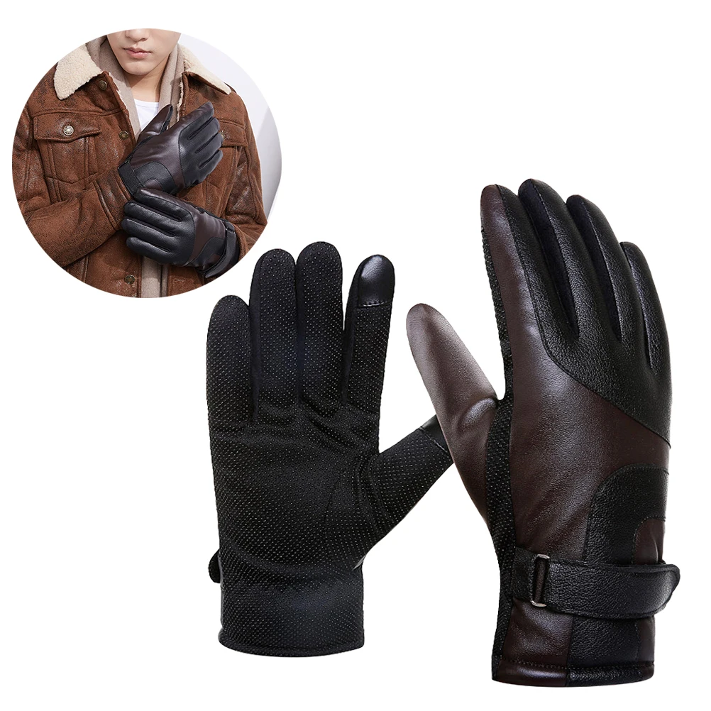 

Cycling Gloves Warm Waterproof Outdoor Warm Glove Wear-Resisting Gloves Sports Touch Screen Compatible Reflective Design