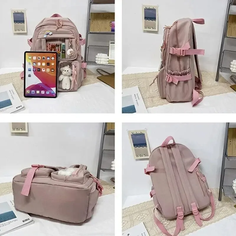 Carton Cute Girl Backpack Classic Nylon Women School Bag Laptop Bag Backpack Large Capacity Travel Backpack for Teenage Girl