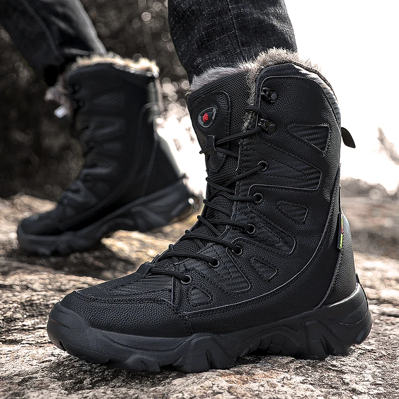 Large Size Men Boots New Mountaineering Sports Boots Desert Shoes Outdoor Woodland Hunting Travel Camp Boots Tactical Work Boots