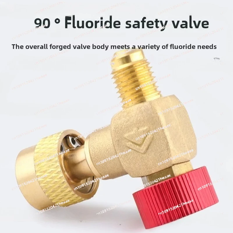 

Suitable for Liquid Safety Valve R22/32/410 Fluoride Valve, 90 Degree Right Angle All Copper Air Conditioner,