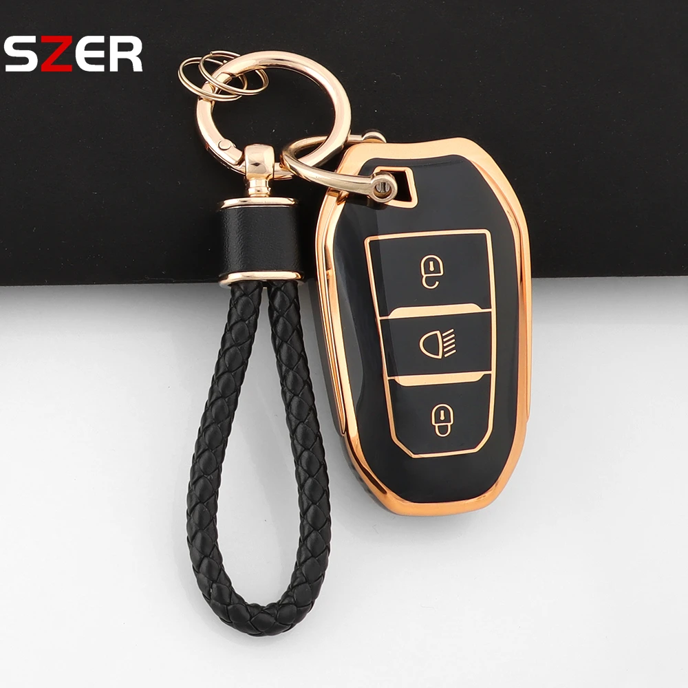 NEUE TPU-Autoschlüsselhülle für Peugeot 2008 3008 4008 5008 308 408 508 Citroen C1 C2 C4 C6 C3-XR Grand DS3 DS5