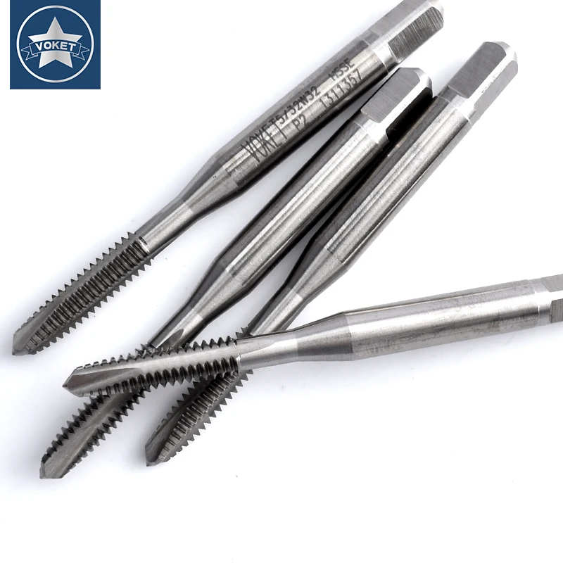 VOKET HSSE-M35 JIS Standard Spiral Pointed Tap BSW W 1/8 5/32 3/16 7/32 1/4 5/16 3/8 7/16 1/2 Machine Screw Thread Taps