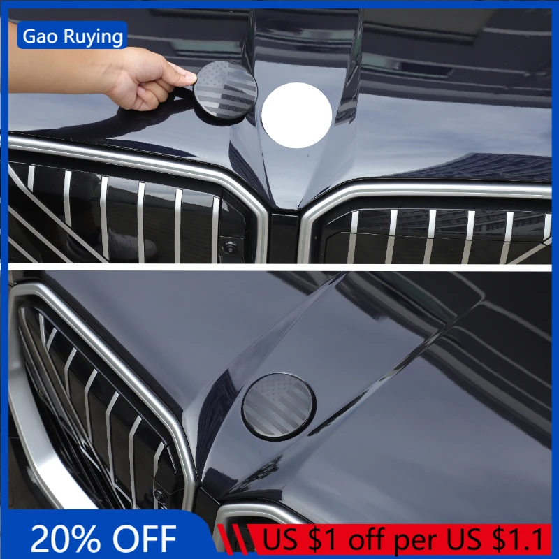 

Gao Ruying For BMW X3 G01 G45 2018-2026 ABS Black Car Front Rear Logo Cover Decorative Car Accessories(81mm)