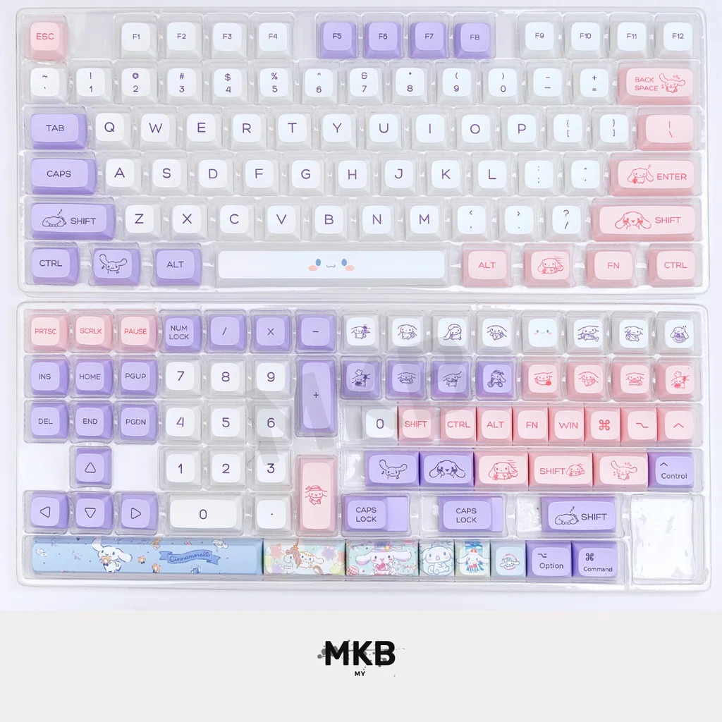 [READY STOCK] Cinna-moroll PBT XDA Profile Keycap Set for Mechanical Keyboard