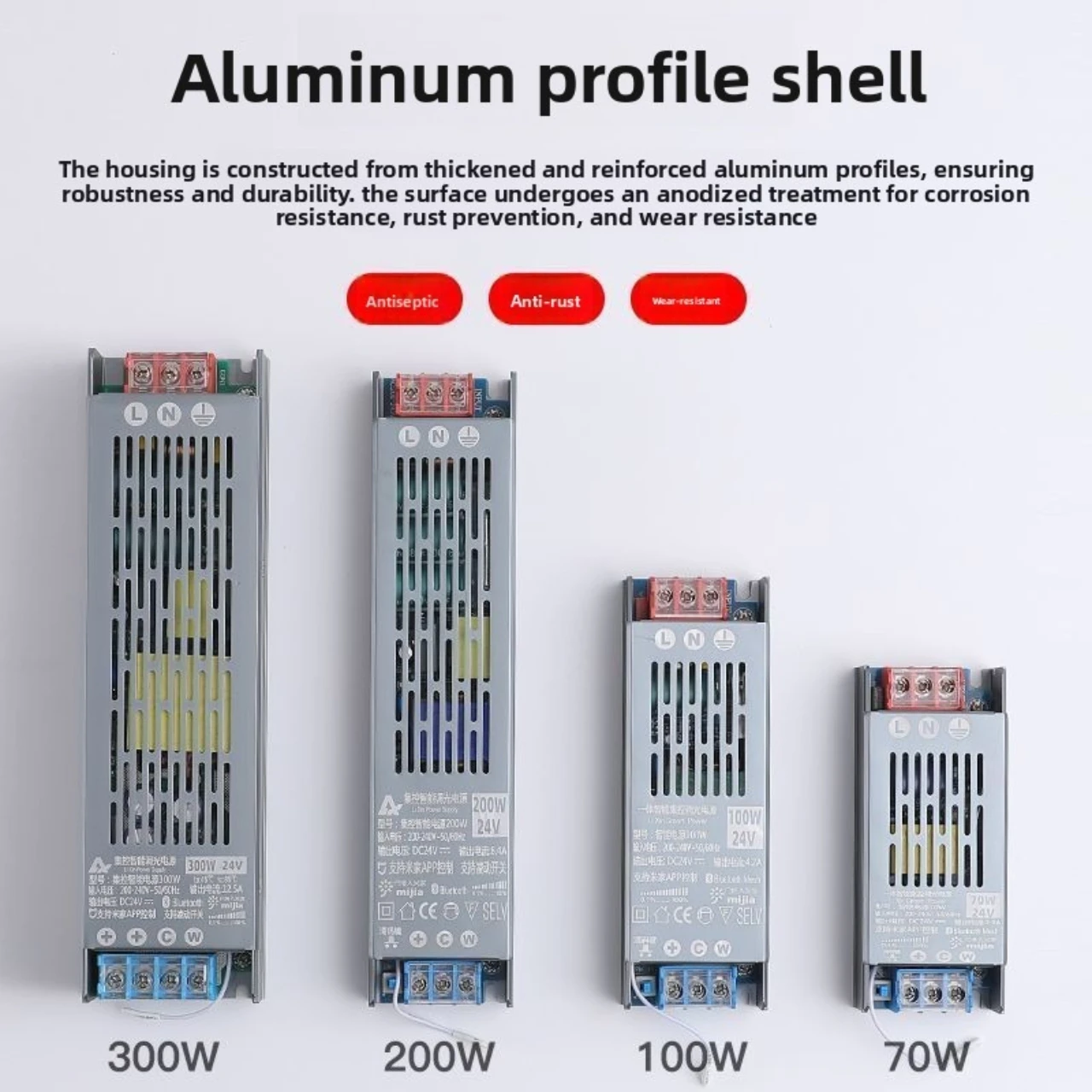 LED Power Supply AC190-240V DC12V 24V Mute Lighting Transformer LED Converter Light Driver Power Adapter 60W 100W 200W 300W 400W