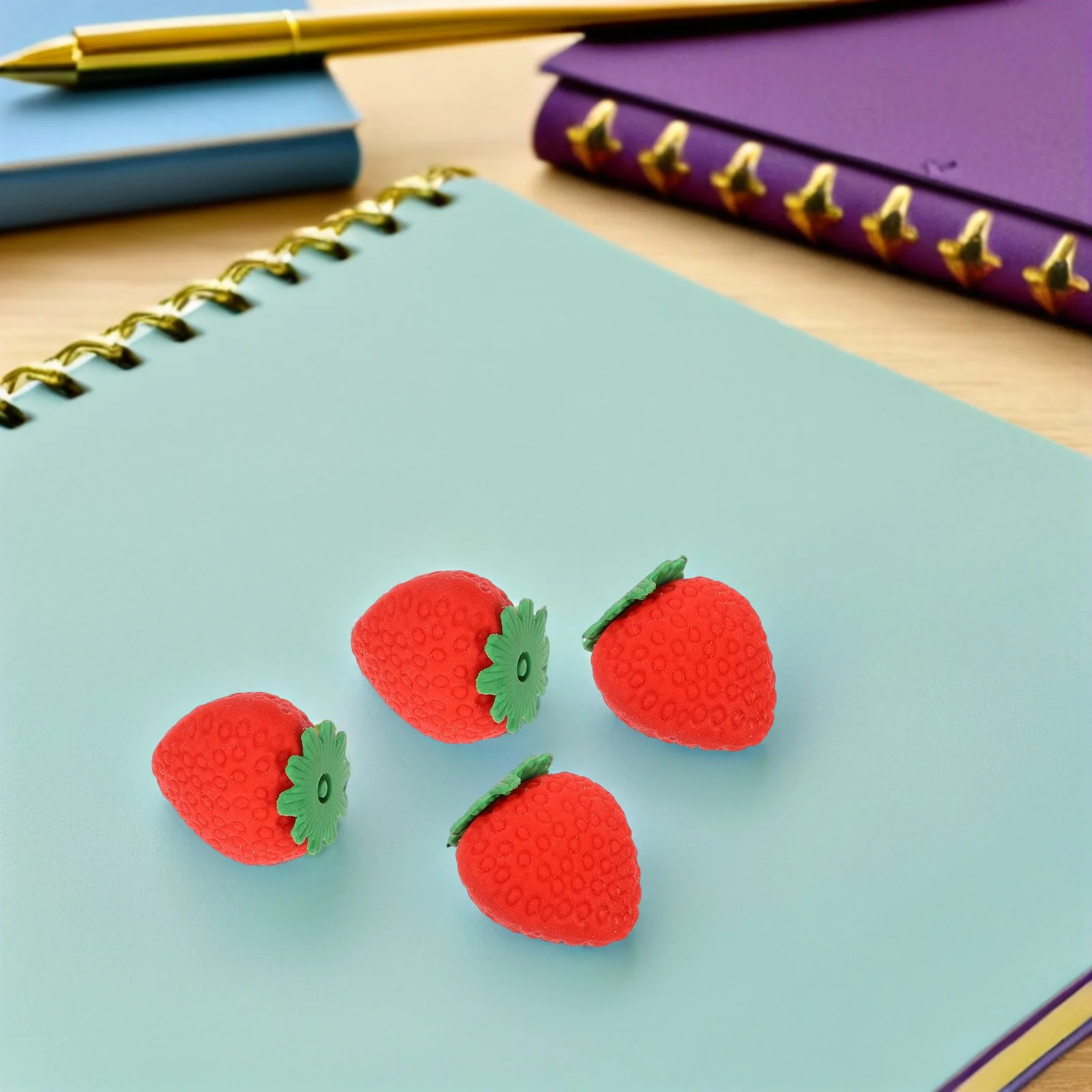 

100Pcs Strawberry Eraser Miniature Kawaii Pencil Erasers for Students Small Erasers Bulk Ideal for Classroom Study Writing