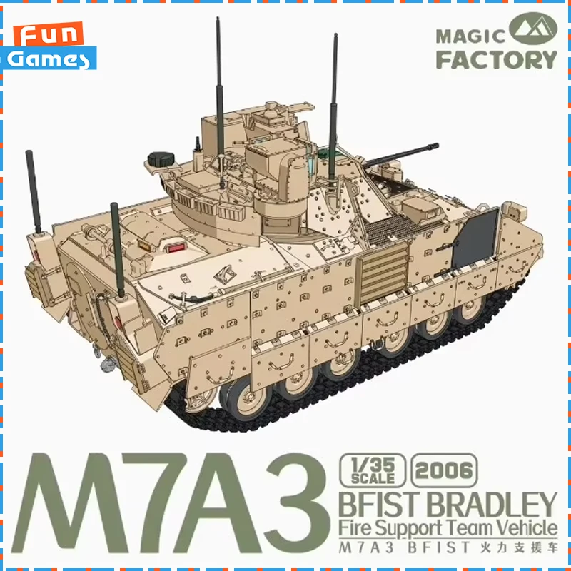 1/35 Car Model Magic Factory Assembly Mf-2006 M7a3 Bfist Fire Support Vehicle Assemble Figure Collectible Children Birthday Gift