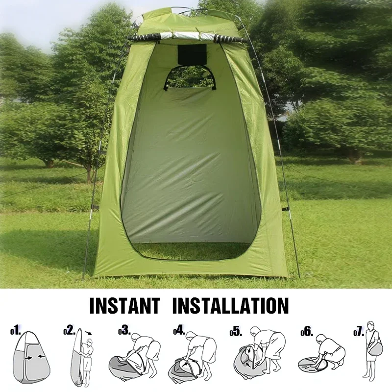 Portable Privacy Shower Tent Outdoor Waterproof Changing Room Shelter for Camping Hiking Beach Toilet Shower Bathroom
