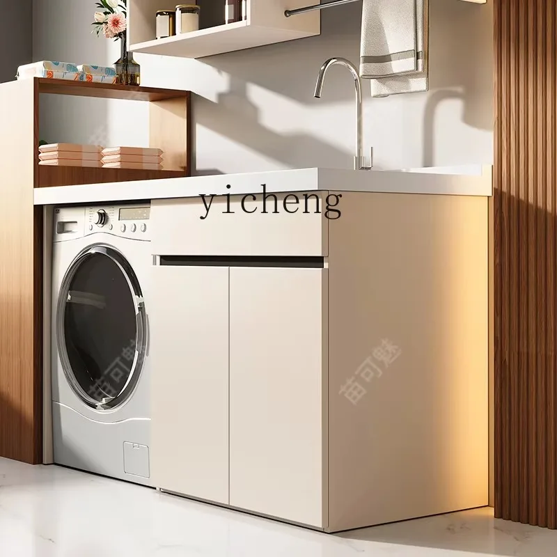 ys-3  honeycomb aluminum balcony washing machine significant other combination cabinet integrated laundry sink washbasin hand