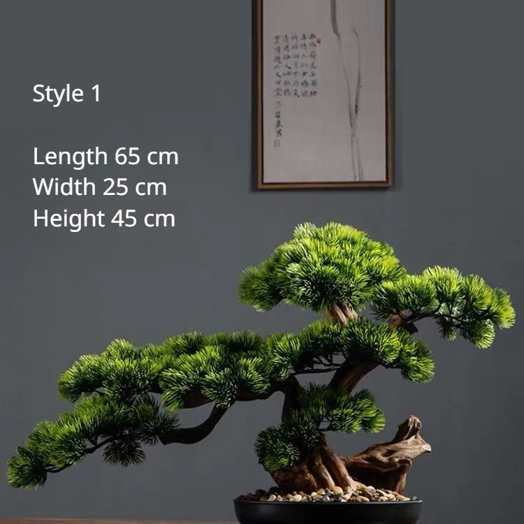 Simulatie Welkom Pine Bonsai Ornamenten Woonkamer Groen Planten Bureau Landschap Boom Vier Seizoenen Desktop Landschapsarchitectuur