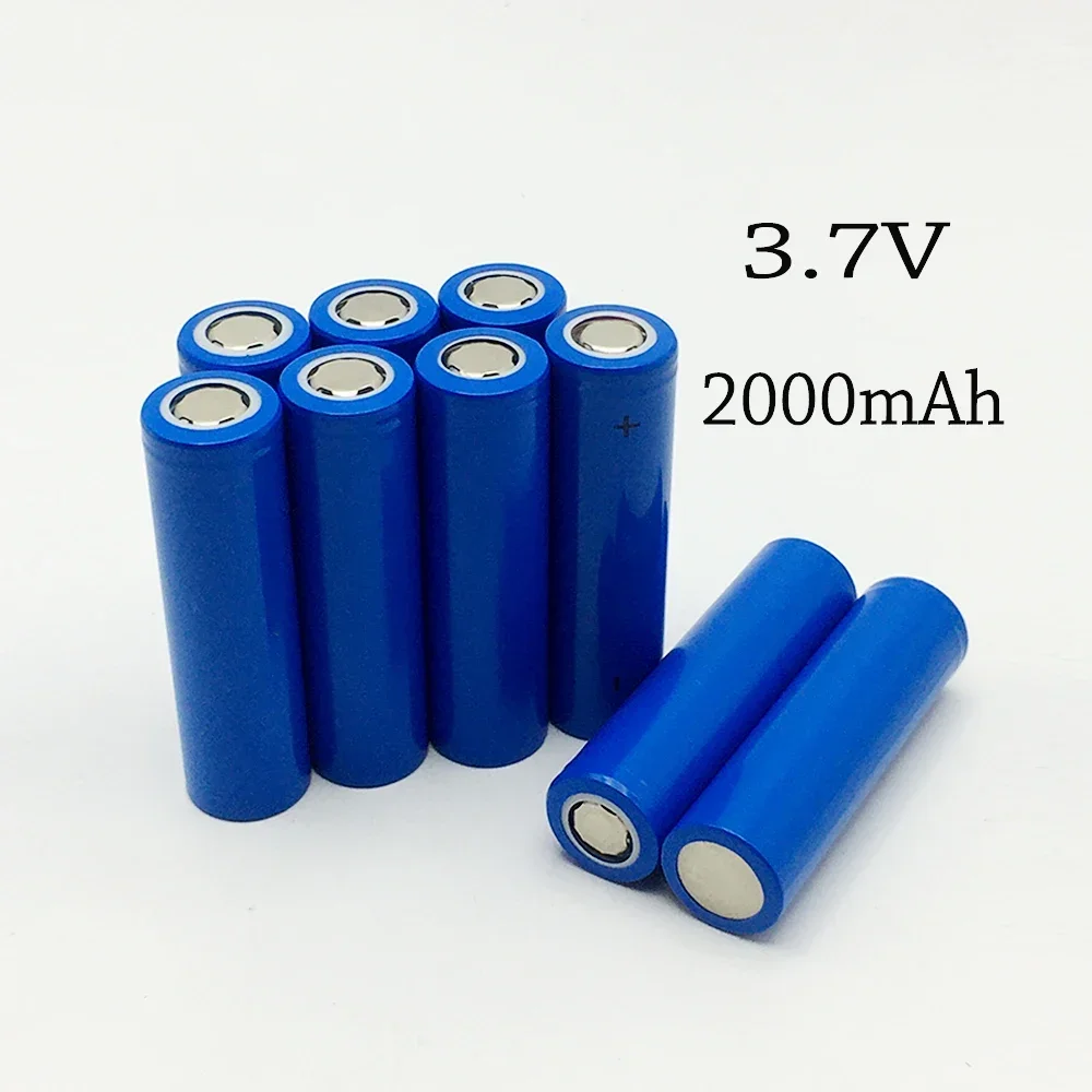 18650 3.7V 2000mAh 100% Original  Rechargeable Battery For Our 18650 Toys, Tools, 9 LED mini flashlight etc