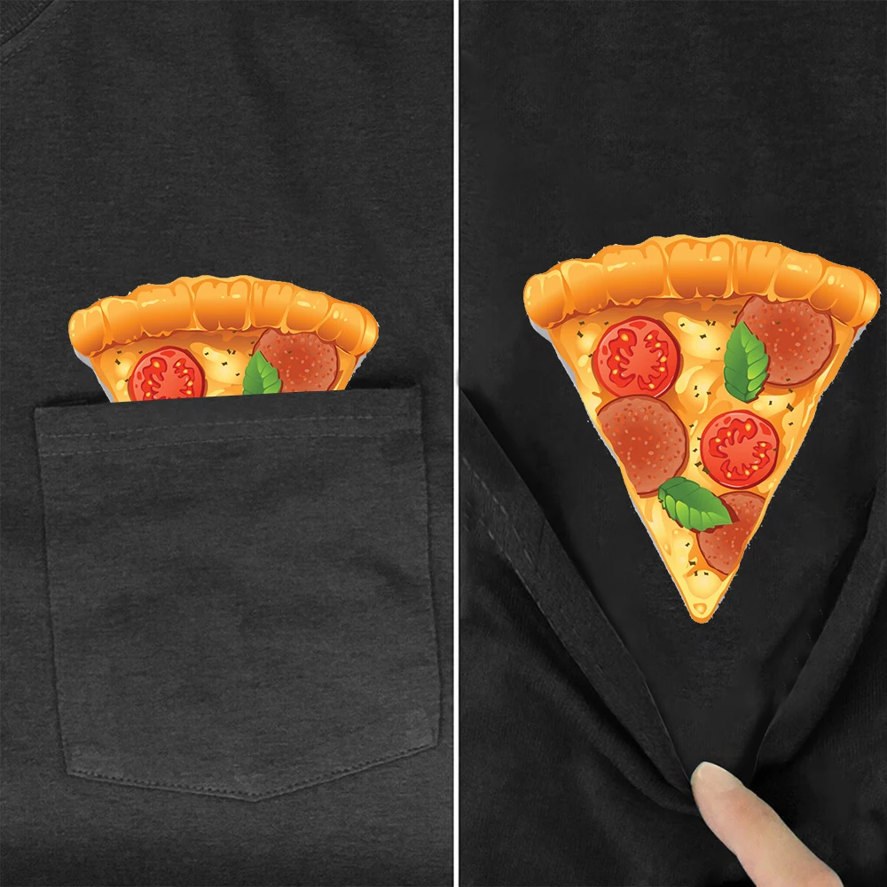 CLOOCL Sommer männer Baumwolle T-shirt Lecker Essen Pizza Tasche 3D Gedruckt Tees Schwarz Shirts Kurzarm Pullover Tops Drop verschiffen