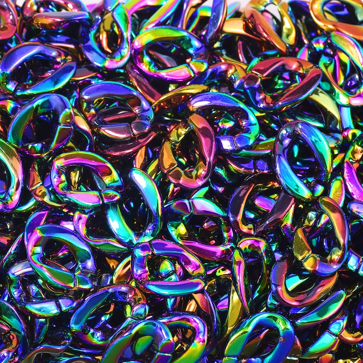 

17*23 мм акриловая цепочка черного и красочного цвета ручной работы DIY для изготовления ювелирных изделий, аксессуары для браслетов