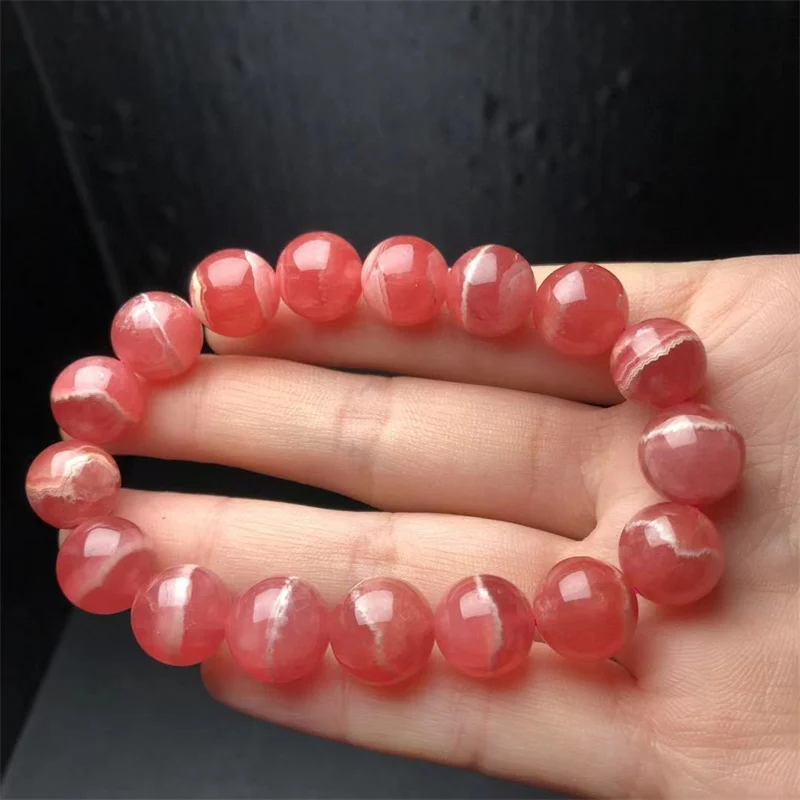 Natural Red Lace Jasper Bracelet Handmade Reiki Crystal Fortune Energy Bangle Mineral Woman Amulet Jewelry Gift 12mm